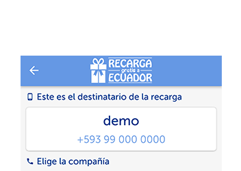 Recargas Gratis desde Ecuador. Recargas a Ecuador.